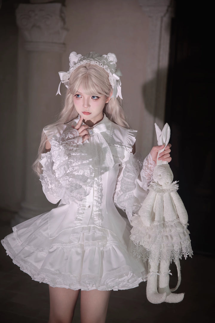 Subculture Hime Sleeve Blouse, Lace Skirt Set 45625:858365