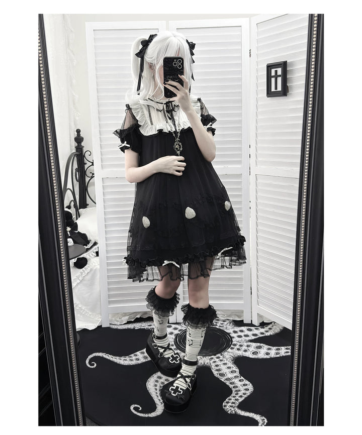 Japanese-style Tulle Dress, Detachable Strawberry Accent 45345:848955