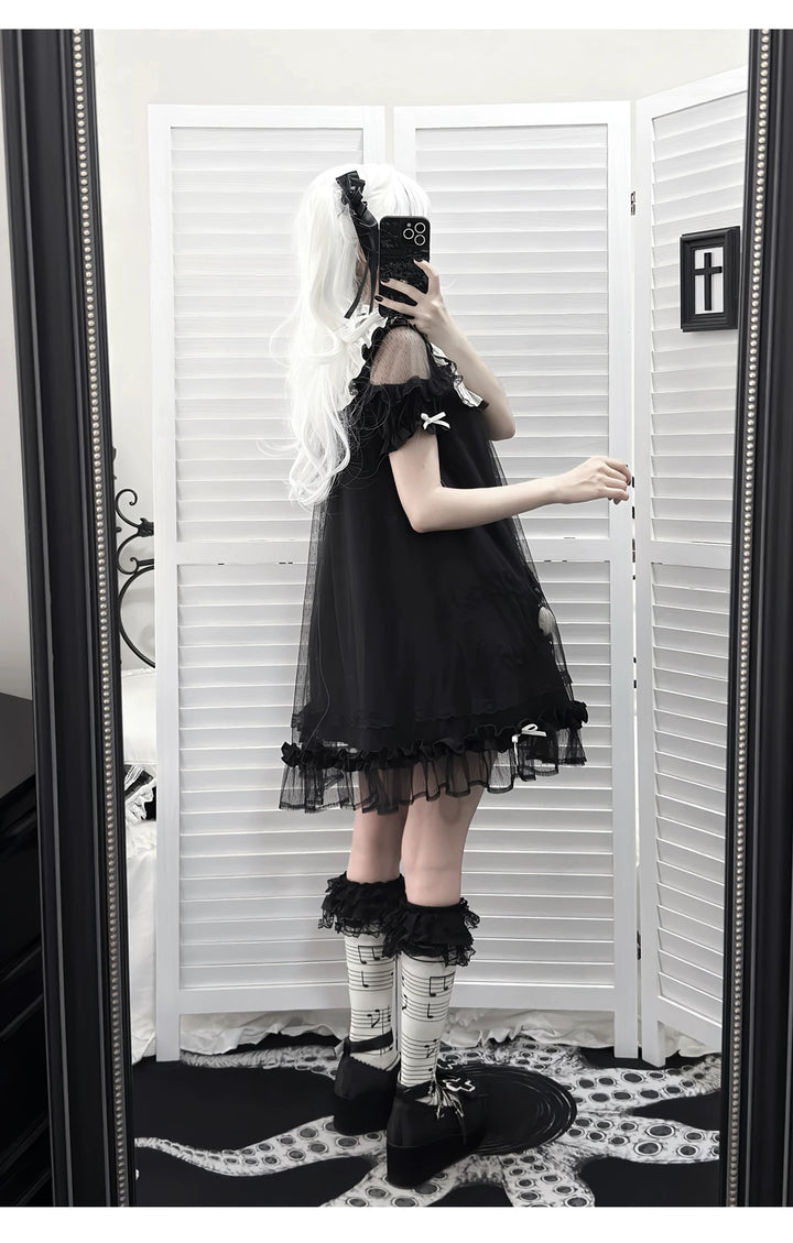 Japanese-style Tulle Dress, Detachable Strawberry Accent 45345:848953