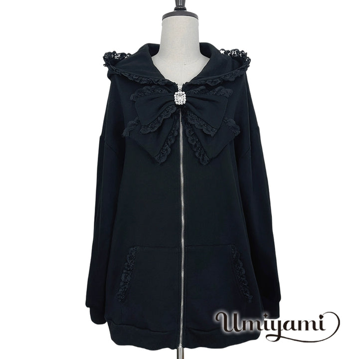 Plus Size Jirai Kei Jacket Long Sleeve Hooded Coat 39956:645664