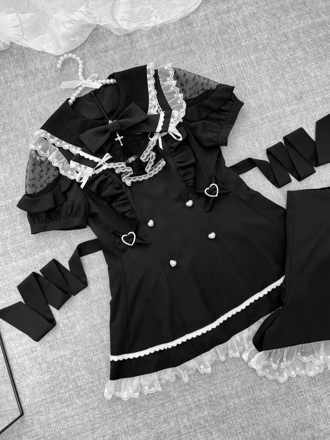 Ryousangata Dress Set, Heart-Shaped Cutout Back 43733:783990