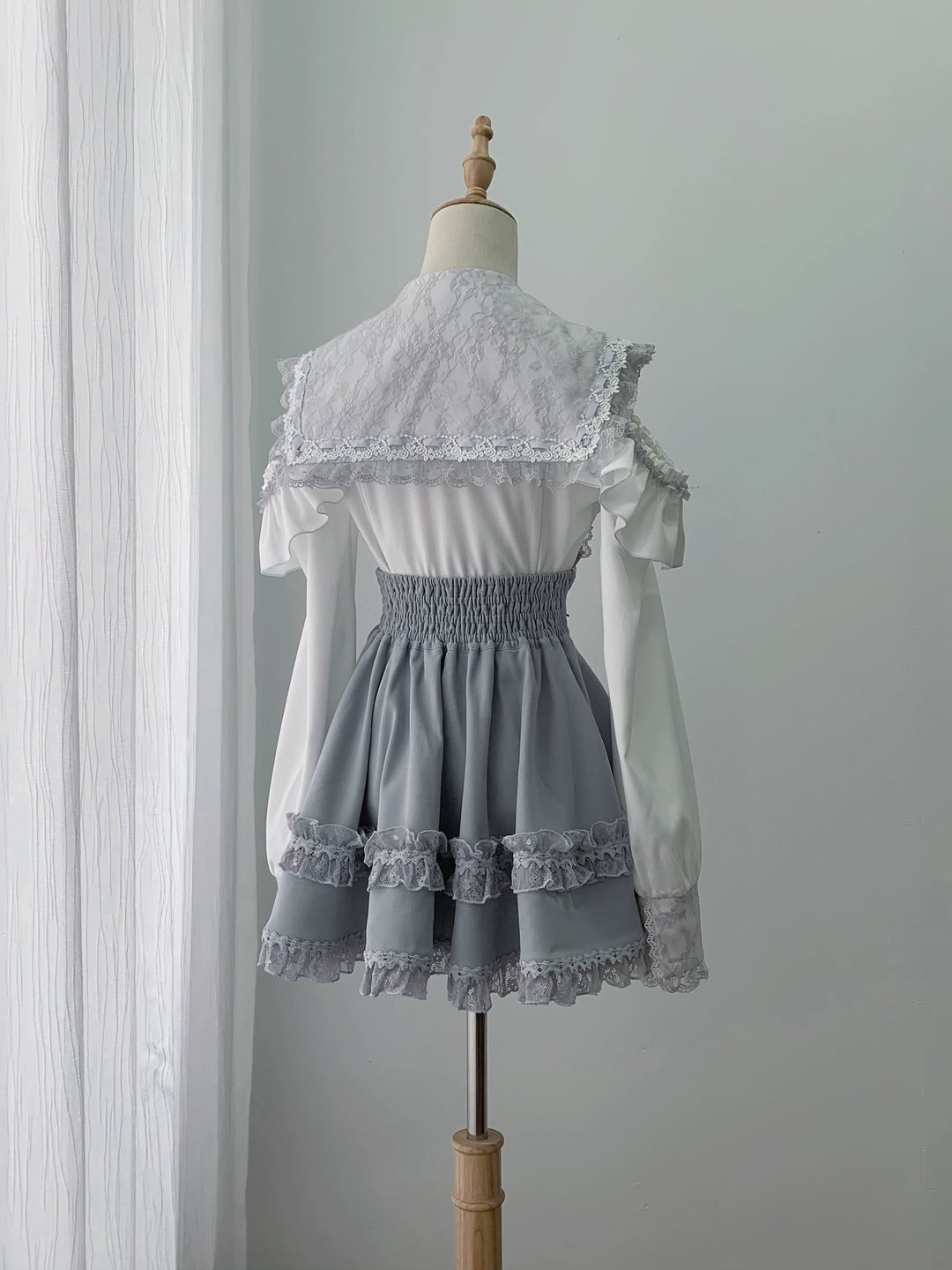 Ryousangata Sailor Collar Blouse, Elastic Waist Skirt 45746:860822