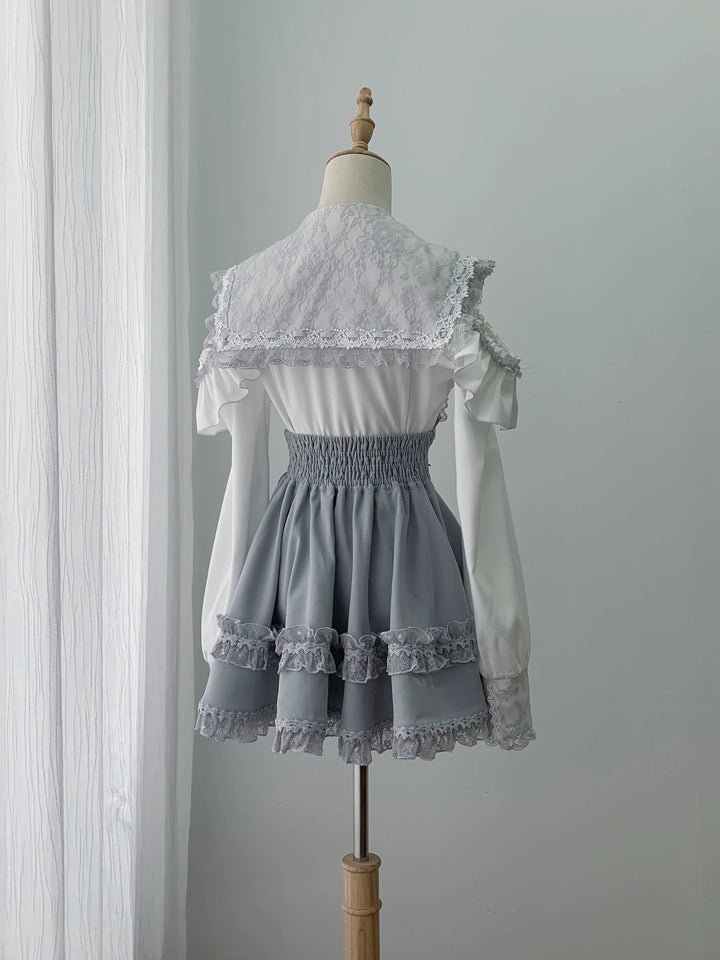 Ryousangata Sailor Collar Blouse, Elastic Waist Skirt 45746:860822