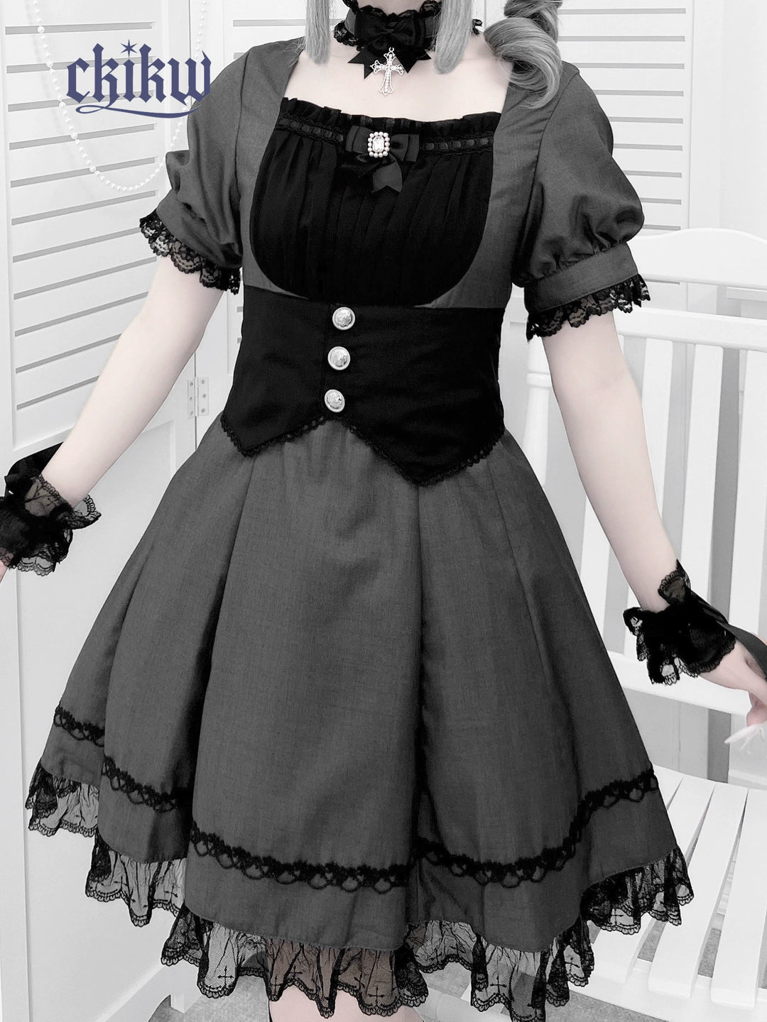 Maid Style Jirai Kei Dress Outfit, Macthing Accessories (L M S) 43681:782690