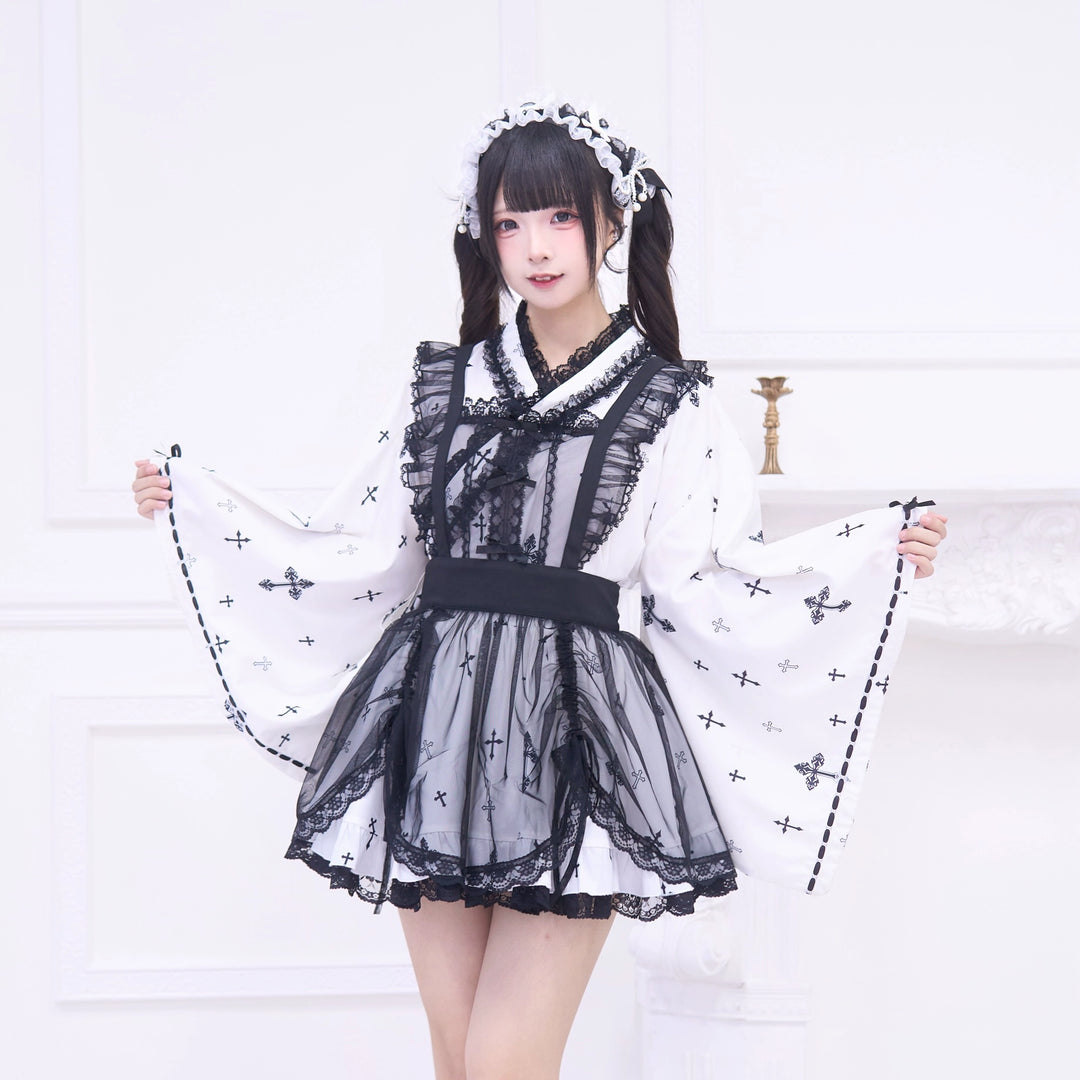 Sheer Jirai Kei Maid Apron With Lifting Hem (M) 43220:771253