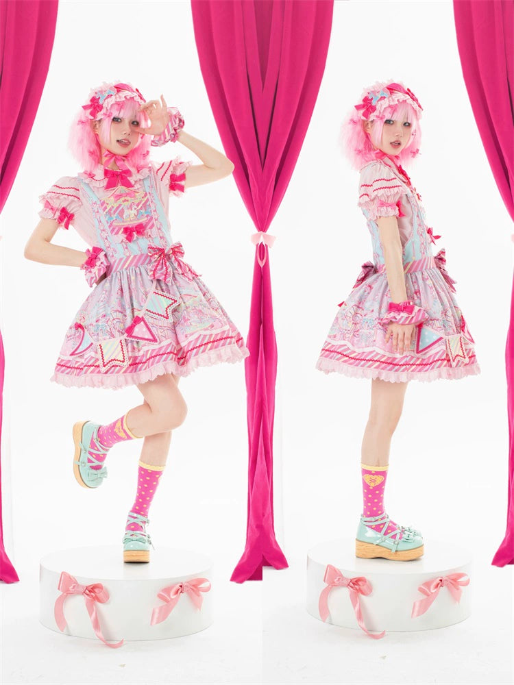 Sweet Lolita Dress Lolita Salopette JSK Set Multicolors (L M S) 36482:552110 (L M S) 36482:552110