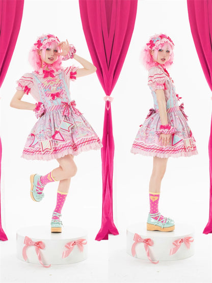 Sweet Lolita Dress Lolita Salopette JSK Set Multicolors (L M S) 36482:552110