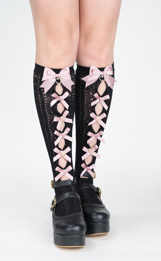 Jirai Kei Socks Lace Bow Mid-calf And Knee Socks Multicolor 33812:446002