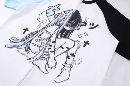 Yami Kawaii T-shirt Anime Pattern Shirt Short Sleeve Top 36590:559756