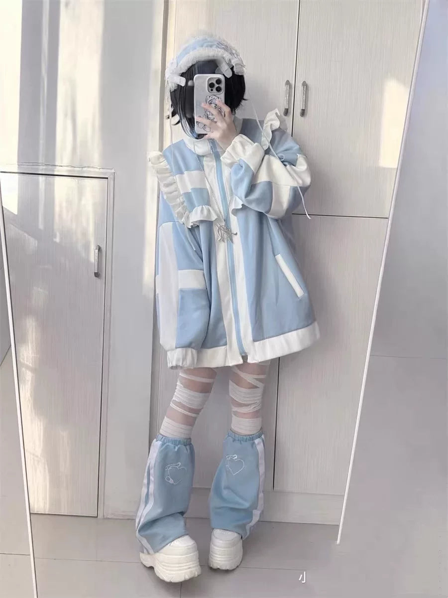 Oversize Tenshi Kaiwai Zip Jacket, Side Pockets 45471:851192
