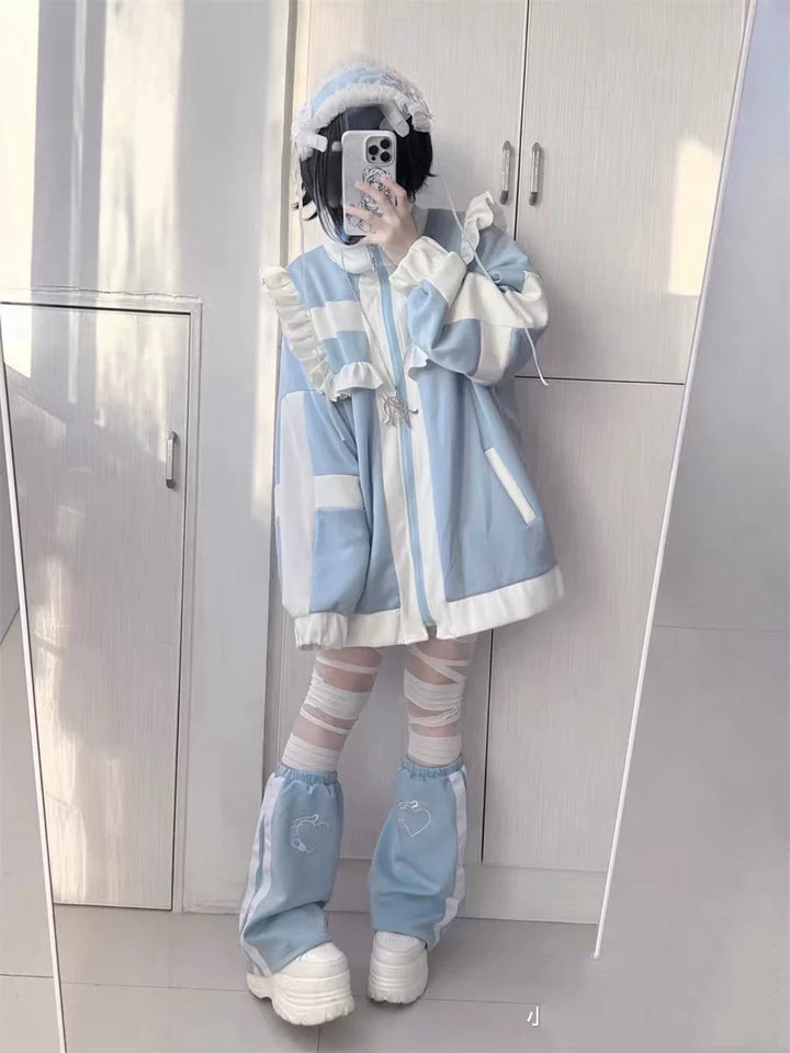 Oversize Tenshi Kaiwai Zip Jacket, Side Pockets 45471:851192