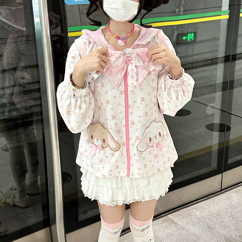 Pink Bunny Kawaii Jacket, UPF50 Sun Protection 42914:757477