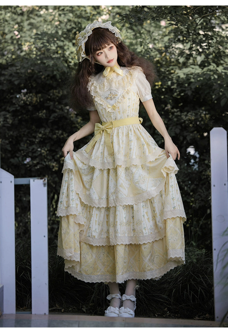 Lolita Dress Cottagecore Dress Embroidery Floral JSK 37114:550730