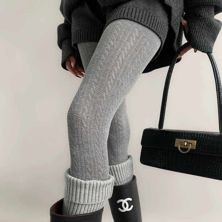 Japanese Style Daily Pantyhose, Hollowed Vertical Stripes 44075:795667