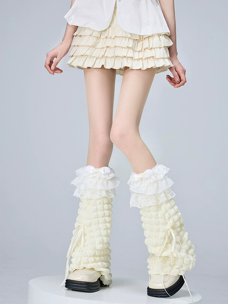 Lolita Sock Leg Covers Calf Socks With Bows 36534:536124