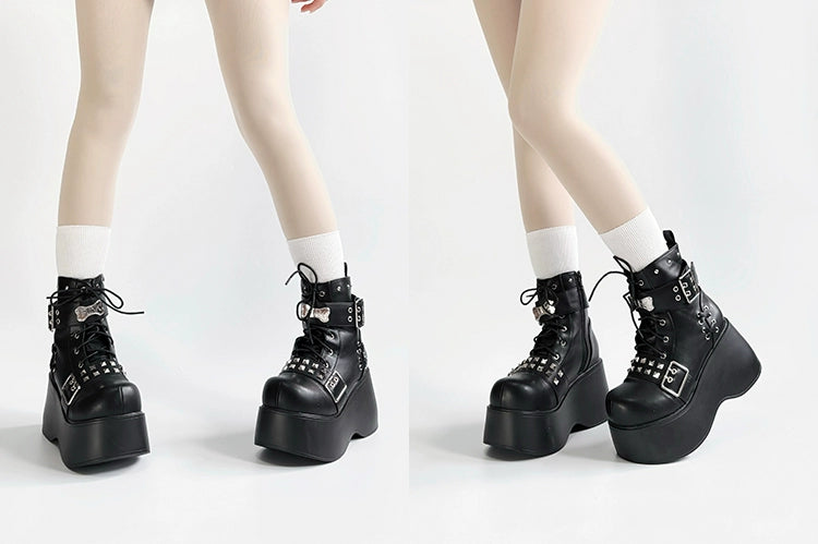 Punk Platform Shoes Subculture Thick-soled Boots Martin boots 40870:697240