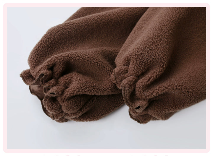 Fleeced Brown Cute Outfit, Bear Ear 44080:796041