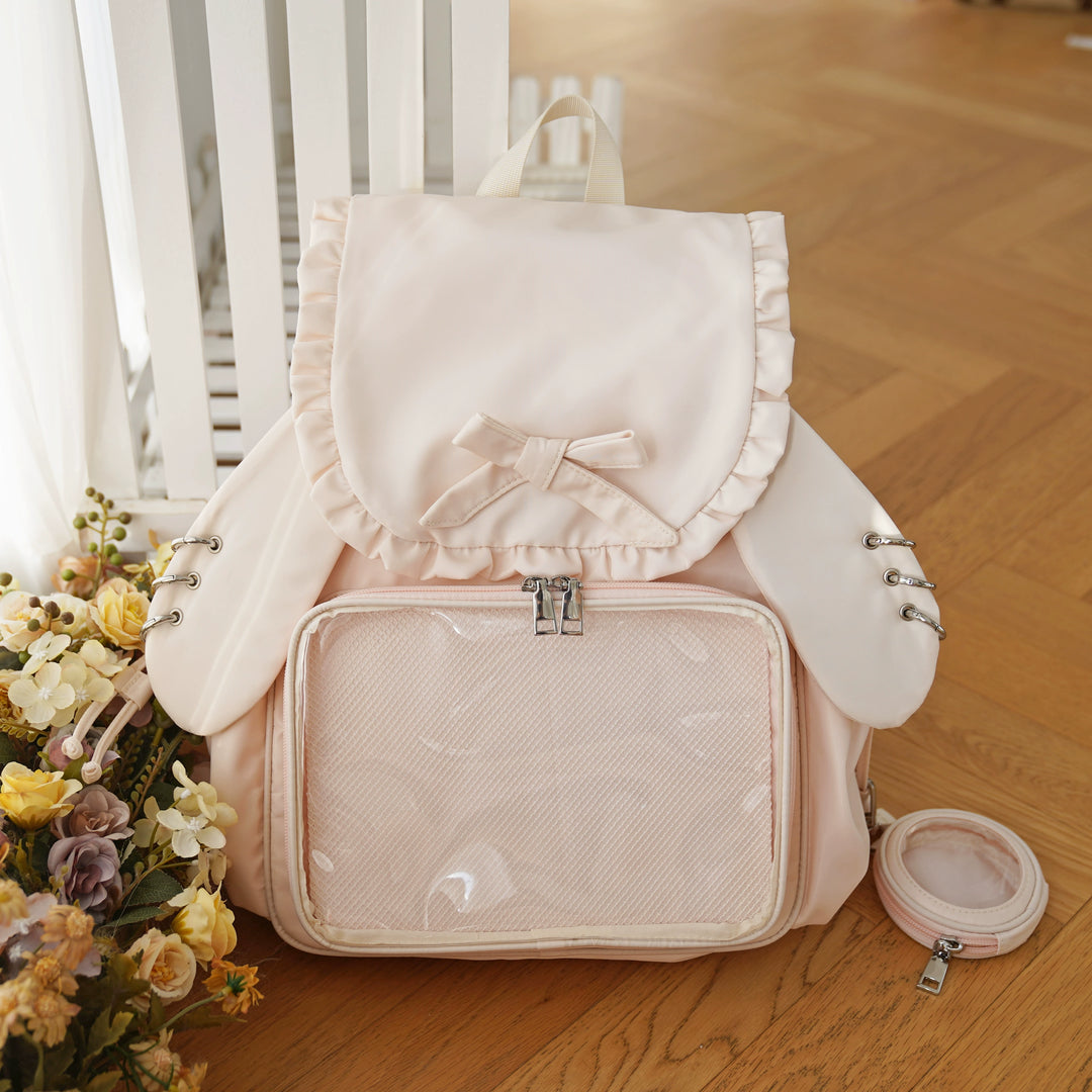 Kawaii Itabag Dual-Shoulder Backpack Bunny Ear Bag 40110:670278