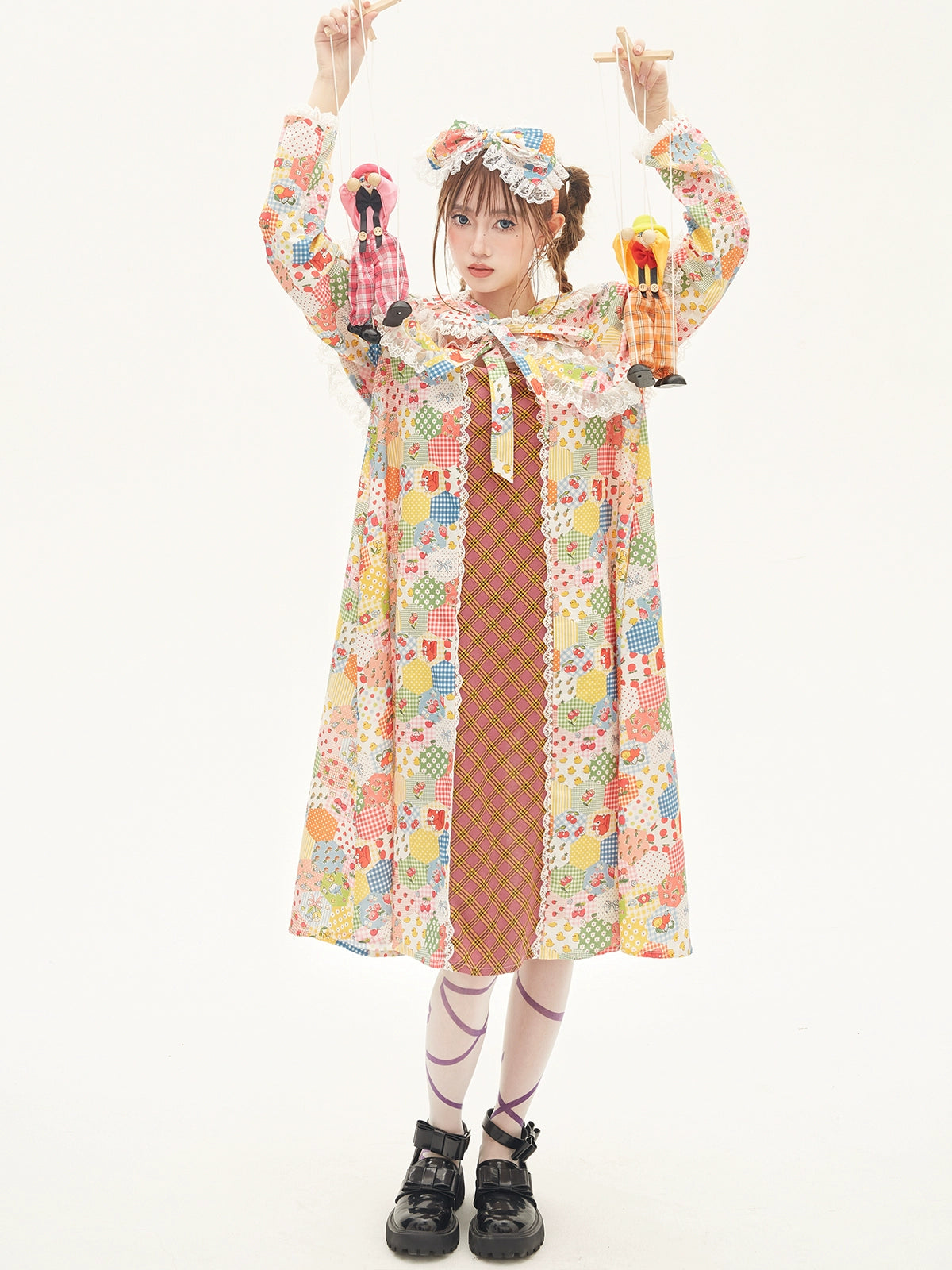 Lolita Dress Kawaii Kidcore Dress Retro Cartoon Dress 36154:543022