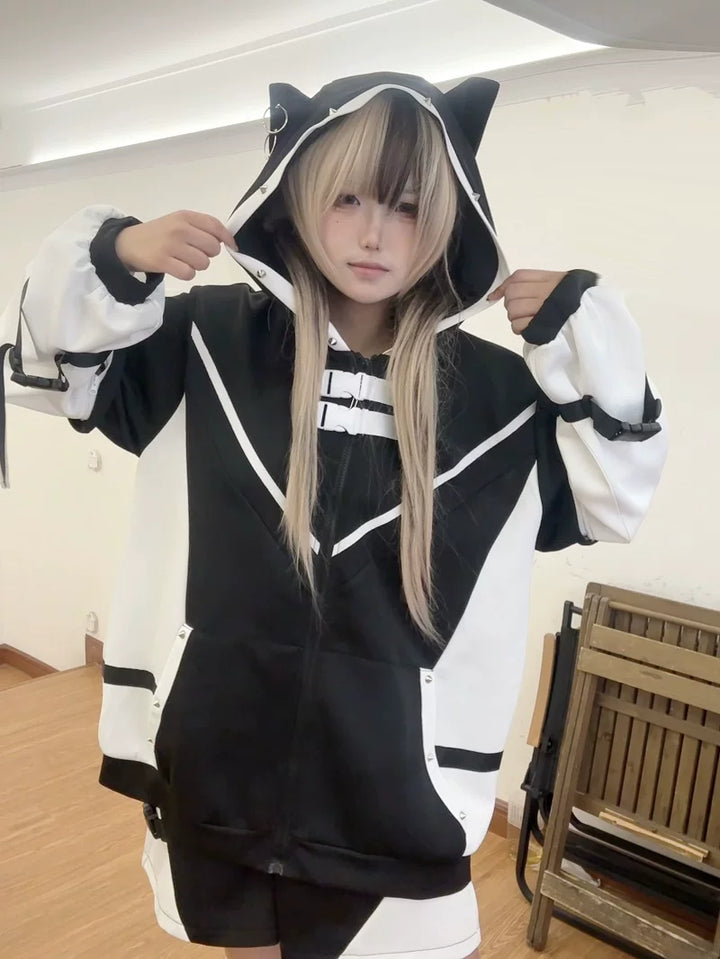 Tenshi Kaiwai Hooded Jacket Set, Detachable Sleeves 45873:868395