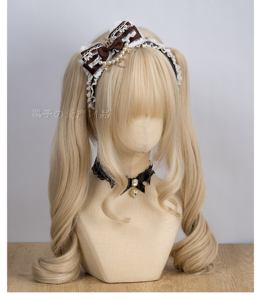 Jirai Kei Headband, Mini Crown & Rhinestone Pendant 44955:838719