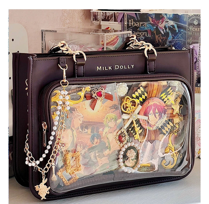 Large Capacity Ita Bag, Checkered Background 43233:779436