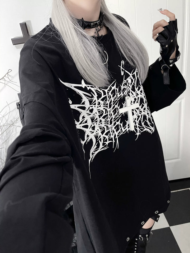 Subculture Long-Sleeved T-shirt, Tie-dye Style Available 44562:816053