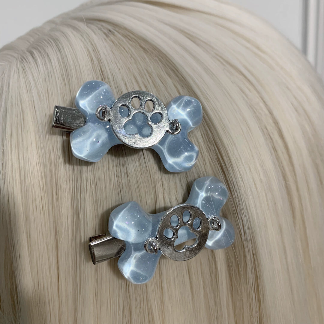 Subculture Bone Hair Clip Cute Bangs Clip (Blue) 29282:464336