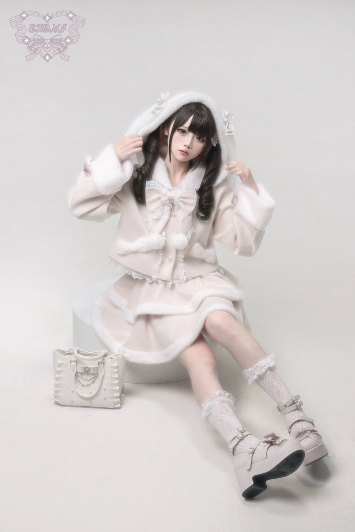 Ryousangata Tiered Skirt Outfit, Detachable Bunny Ear 44592:814082