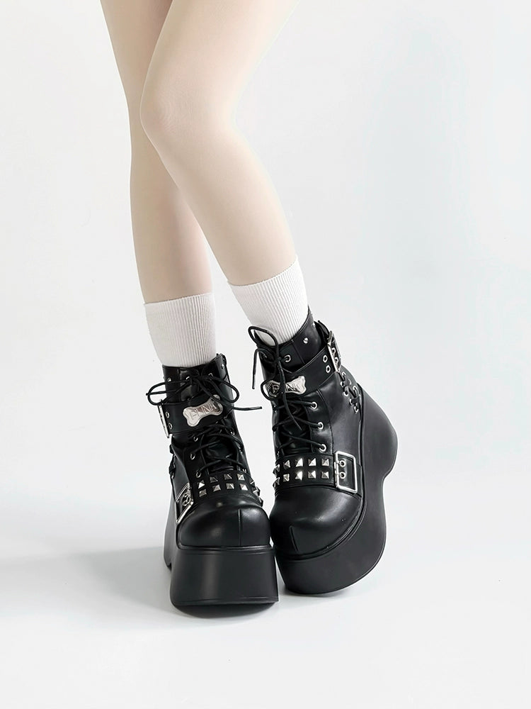 Punk Platform Shoes Subculture Thick-soled Boots Martin boots 40870:697334