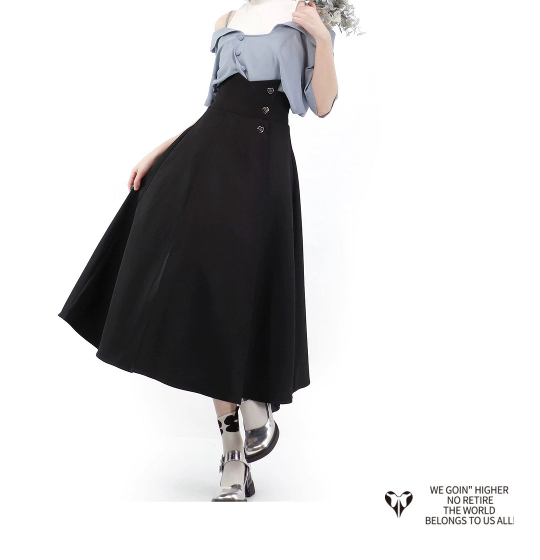 Elegant Outfit Set Chiffon Blouse Suspender Skirt Set 40238:663510