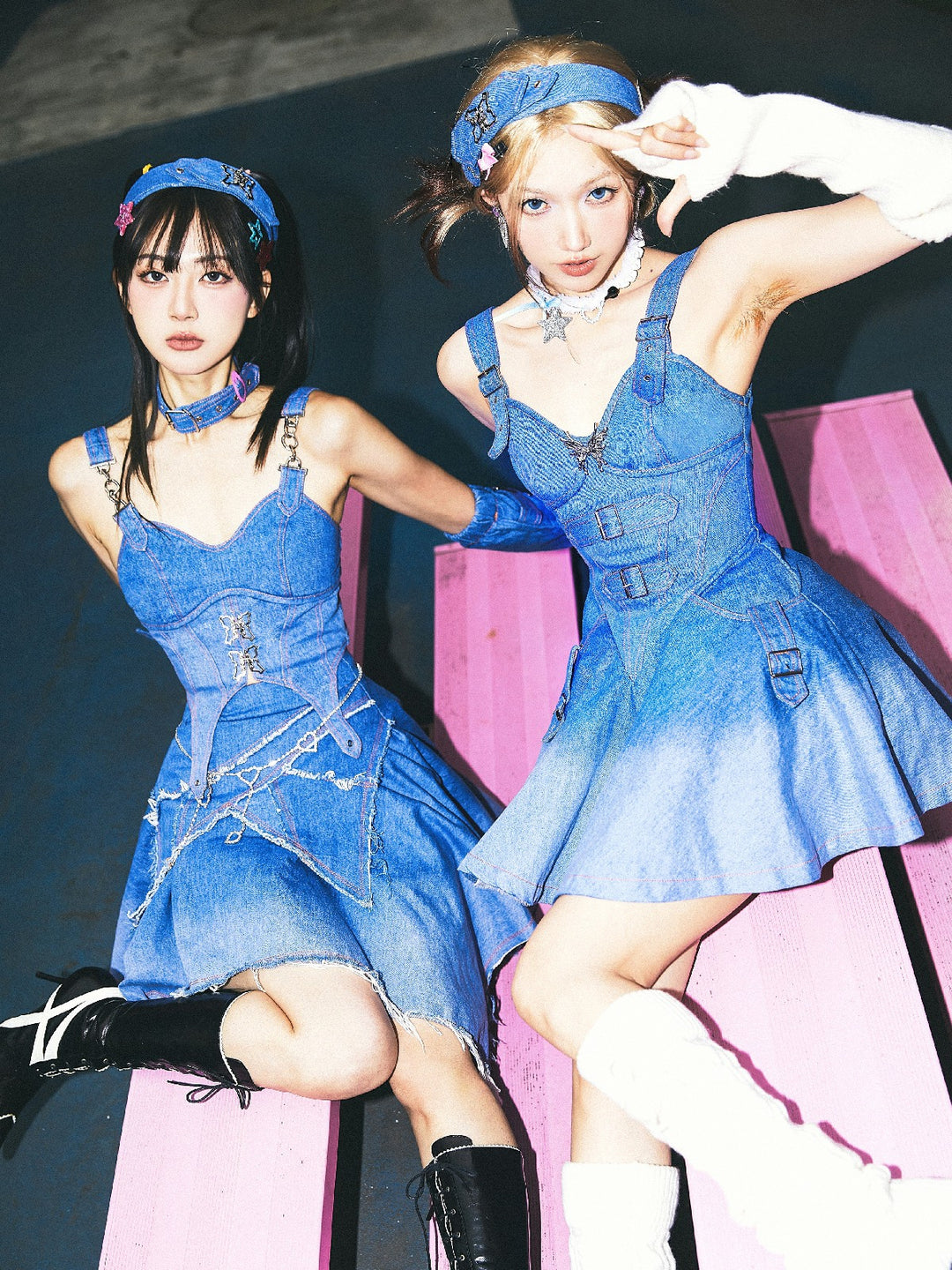 y2k denim dress outfit Plus Size Cut Out Keyhole Strapless Denim Straight, Y2K Muse Maxi Dress in Denim, Size 1X, For Streetwear
