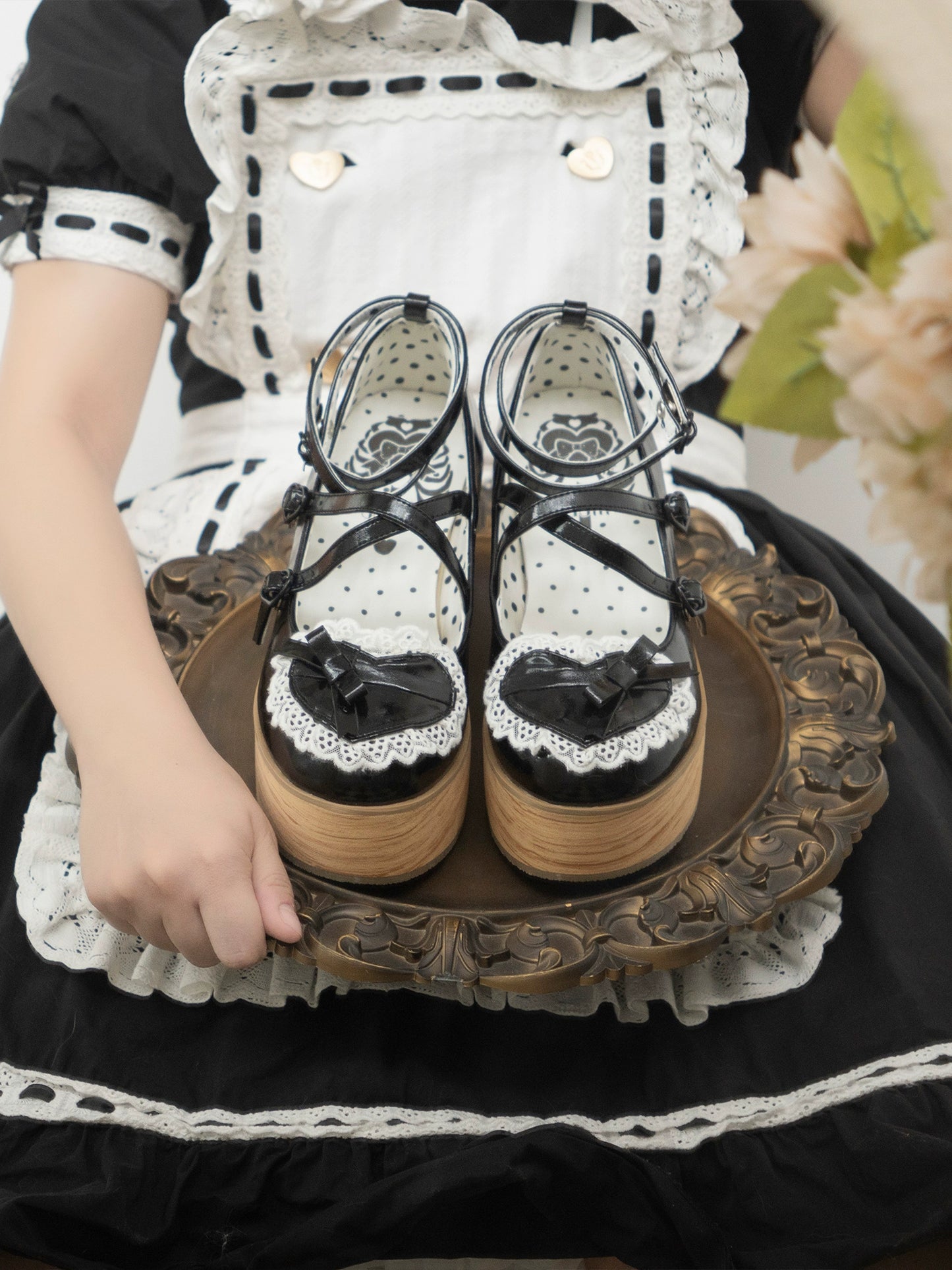 Lolita Shoes Platform Shoes Bow High Heels Shoes 35590:542146