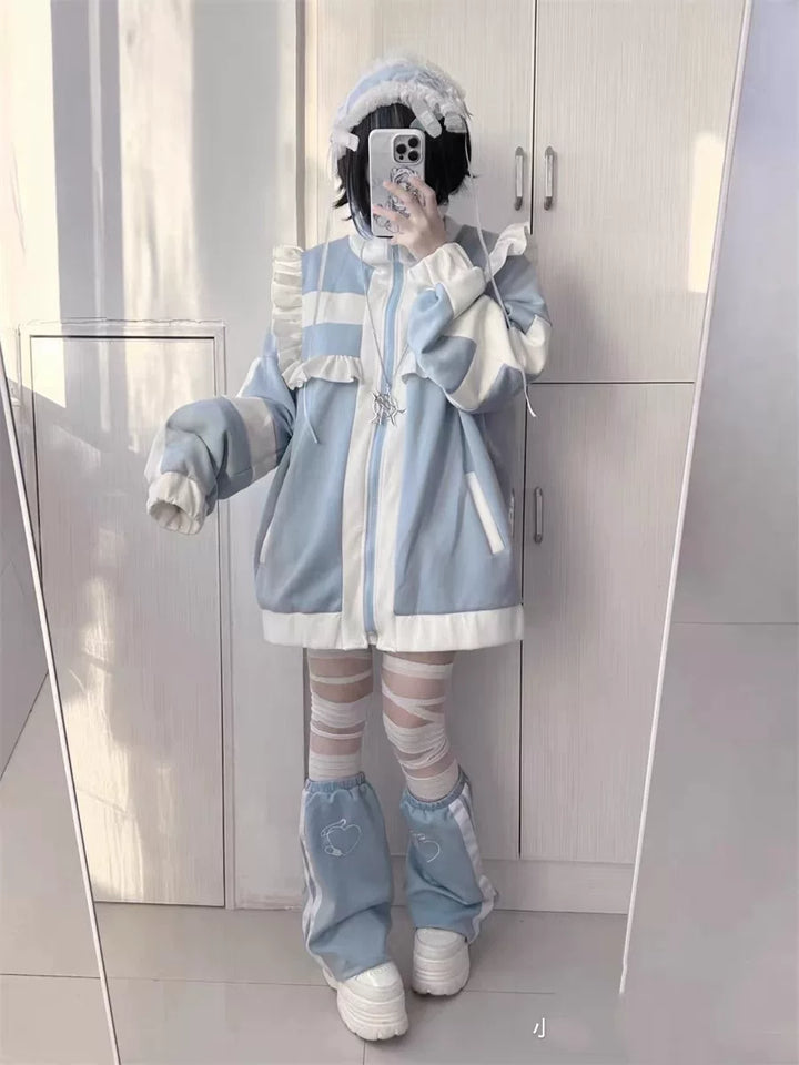 Oversize Tenshi Kaiwai Zip Jacket, Side Pockets 45471:851190
