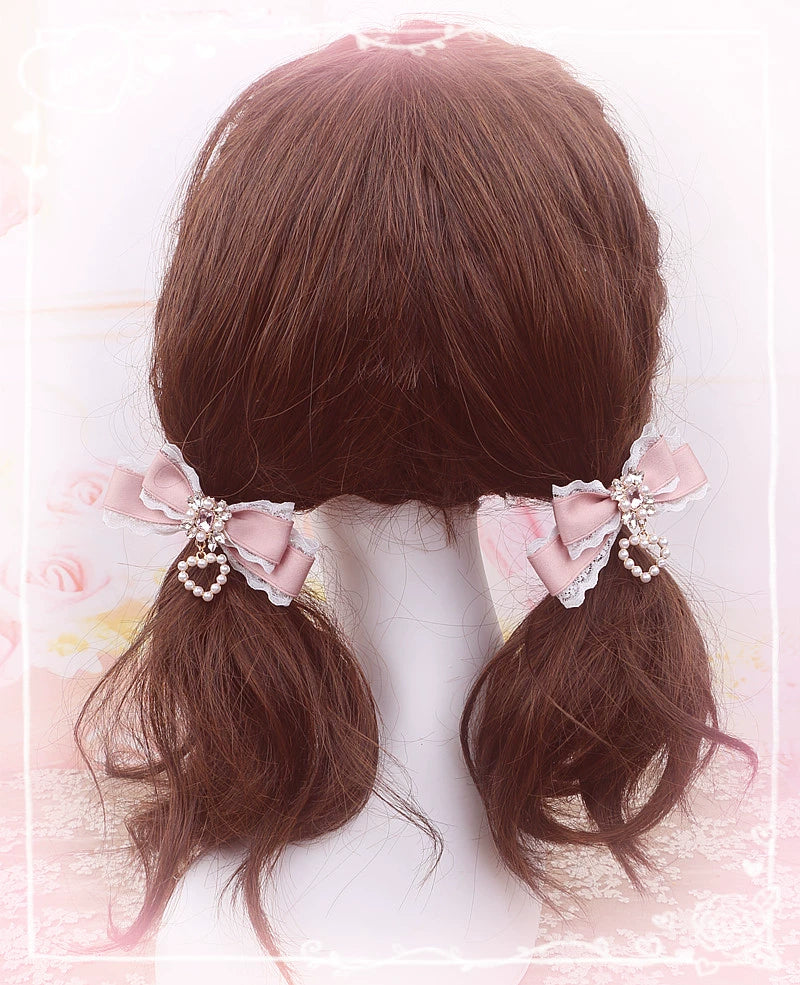 Jirai Kei Hair Clips Sweet Lace Barrettes Hair Accessory 38106:583018