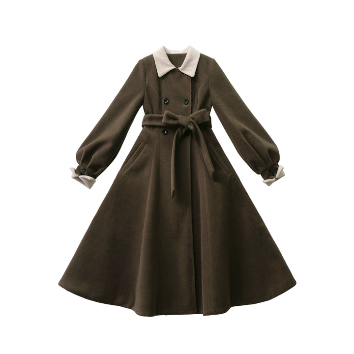 Retro Lolita OP Dress And Brown Lolita Coat Plaid Dress (L M S XL) 41080:685952