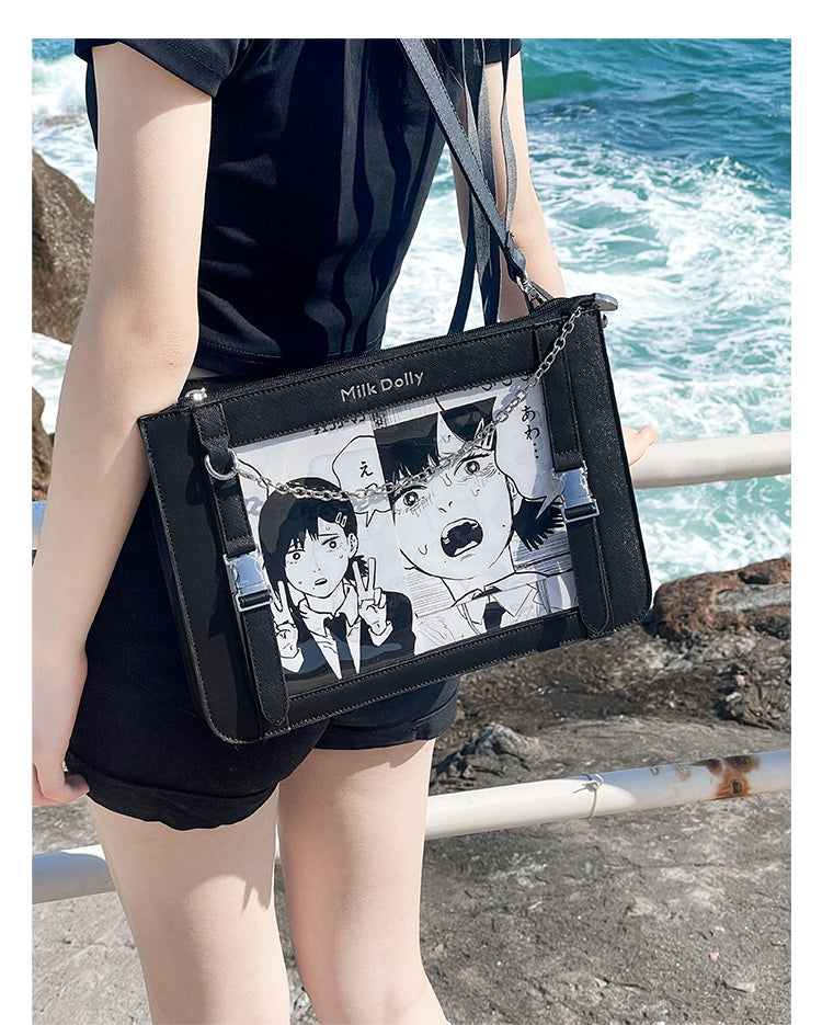 Square Crossbody Itabag, Detachable Chain 43234:779483