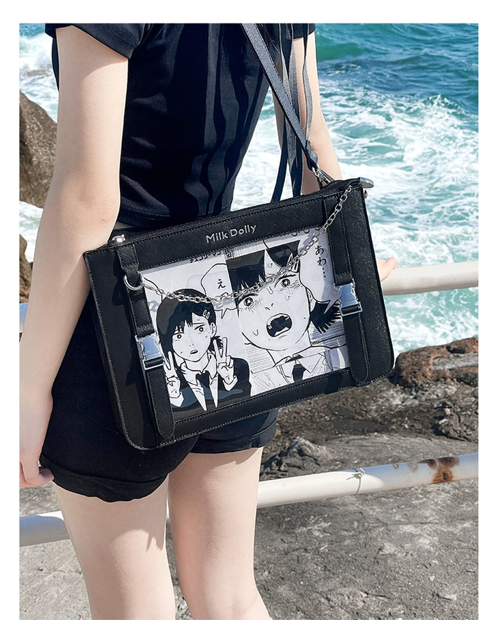 Square Crossbody Itabag, Detachable Chain 43234:779483