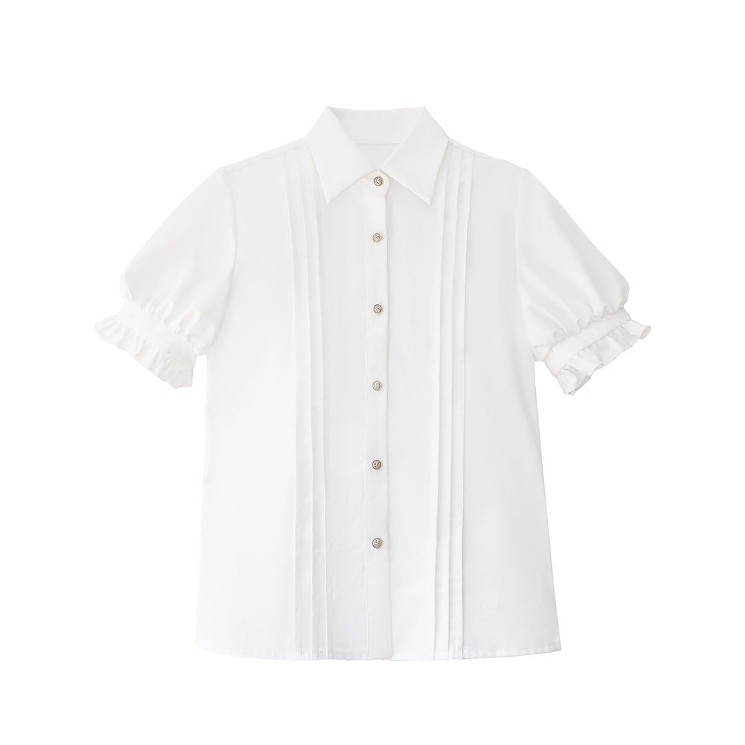 Black Preppy Style Jumper Dress, White Blouse (L M S XL) 43508:778725