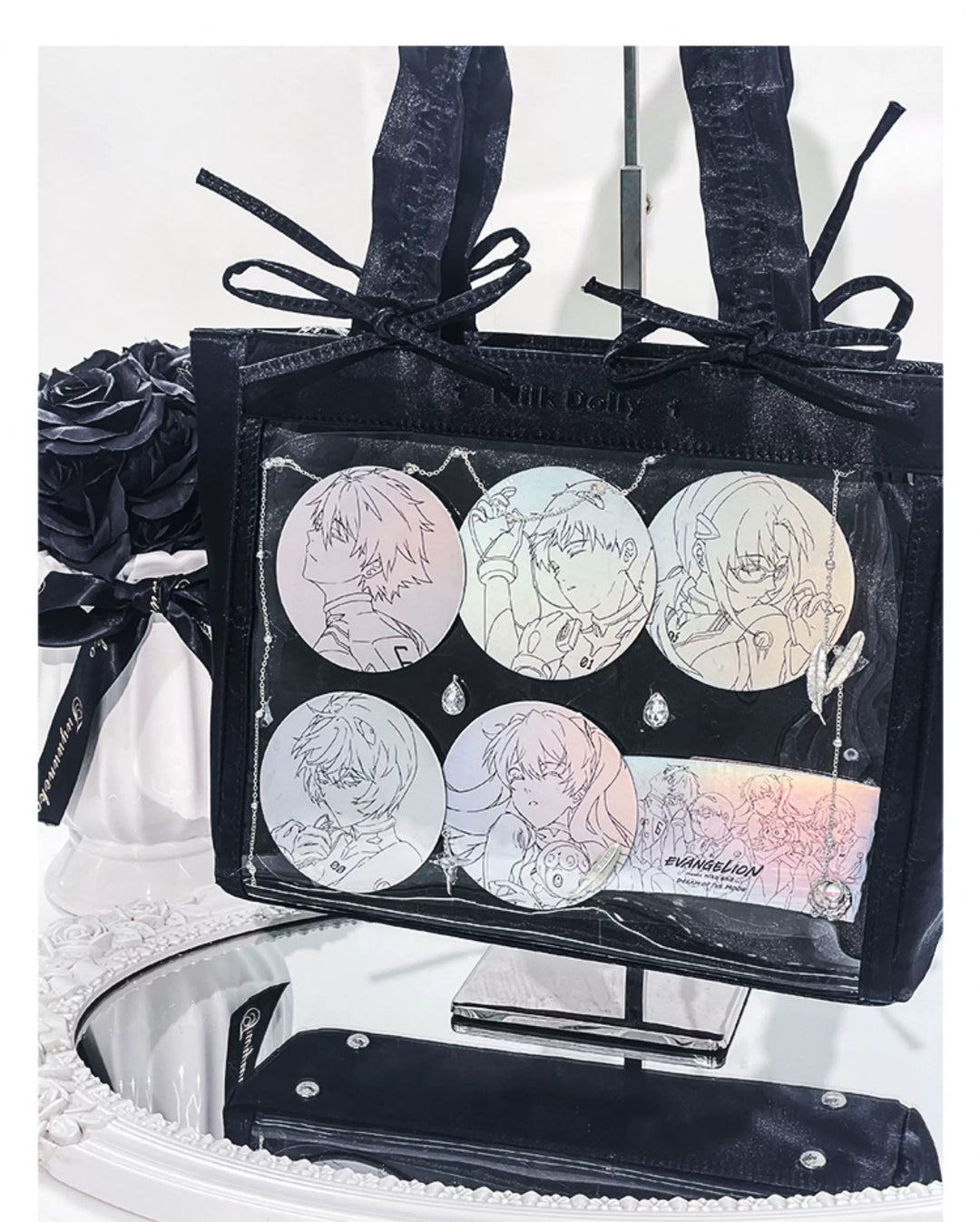 Imitation Silk Tote Itabag, Multiple Color 45430:851504