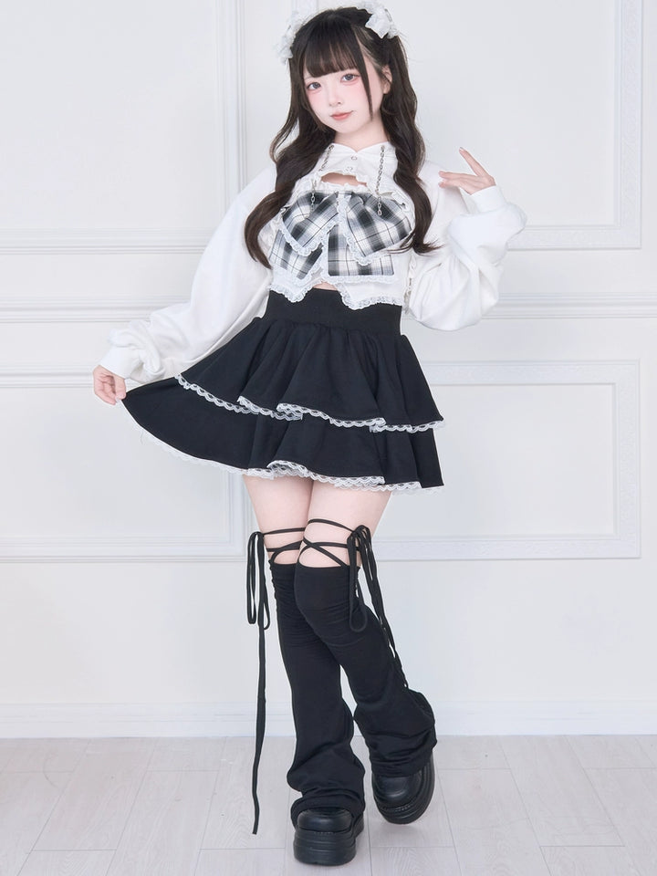 Jirai Kei Hooded Bolero, Camisole With Large Bow 44118:796663