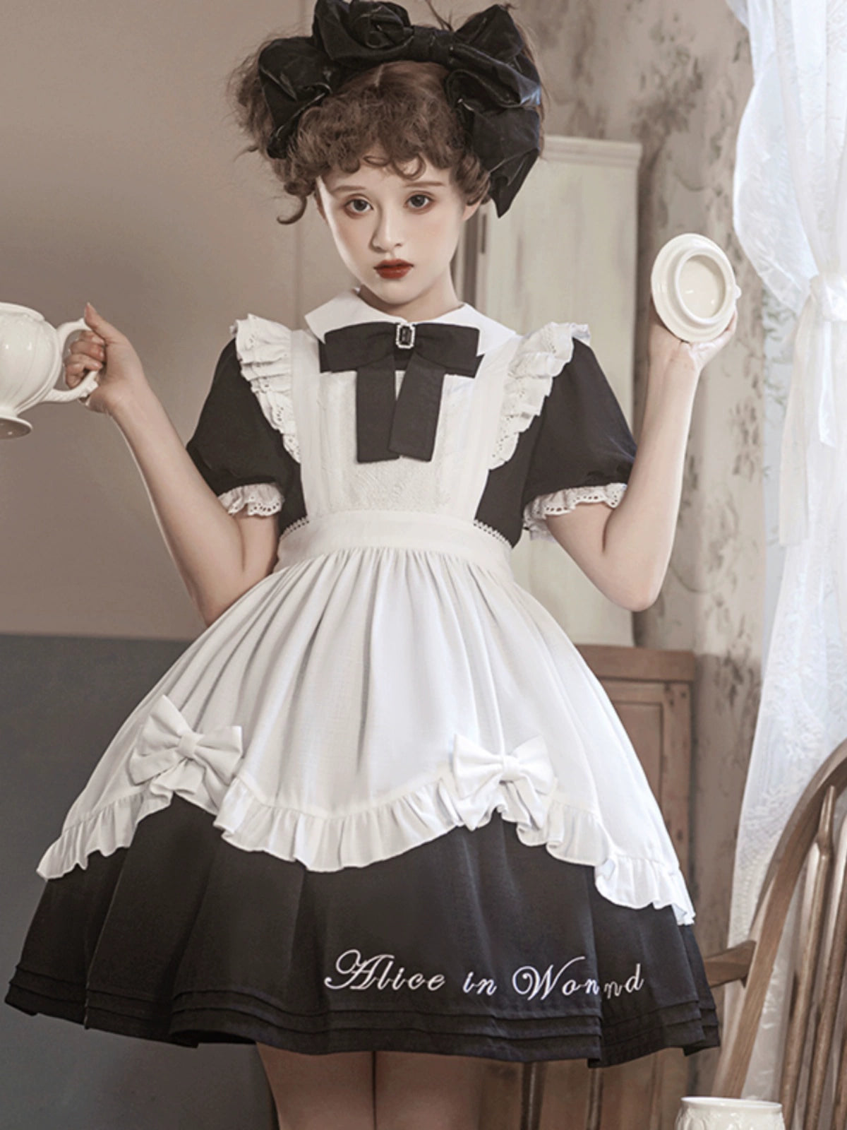 Classic Lolita Dress Short Sleeve Maid-style OP 36474:562536
