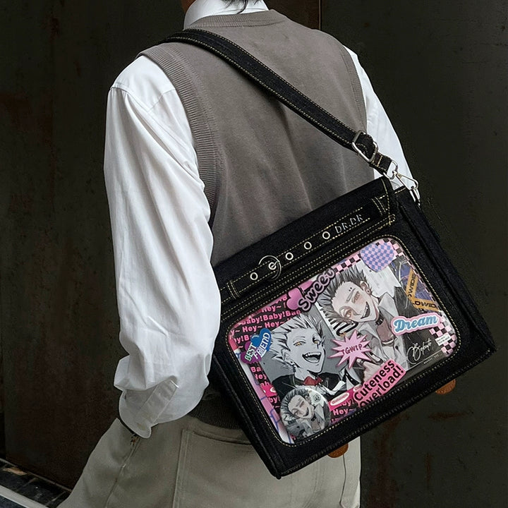 Kawaii Itabag Denim Crossbody Bag Large Capacity Handbag 37050:551696 37050:551696