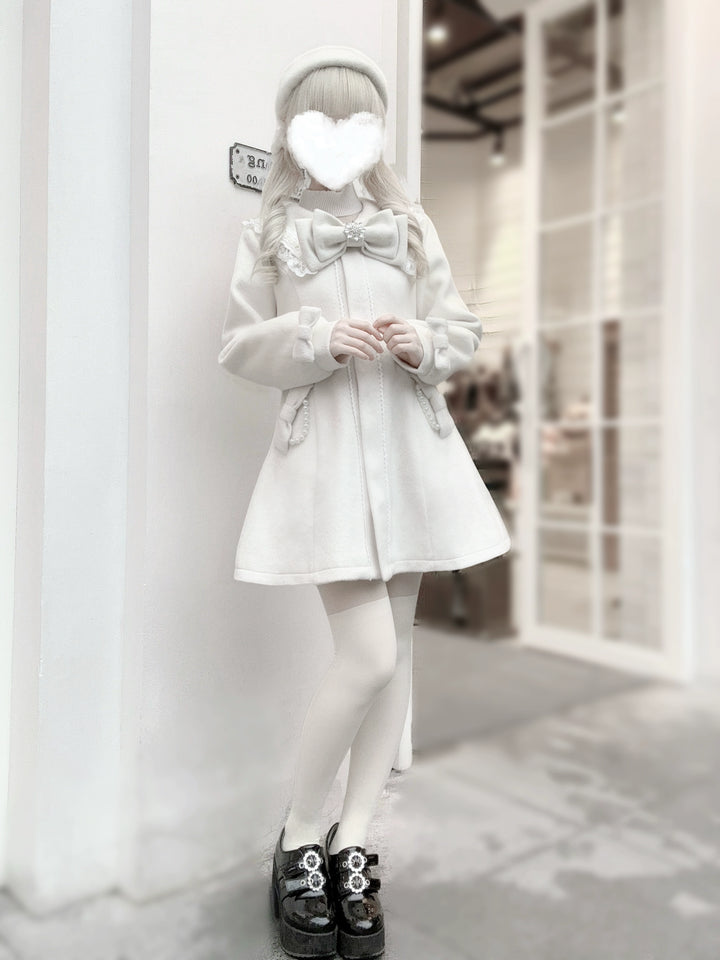 Wool Blend Ryousangata Coat, Sailor Collar Inspired 44192:801919