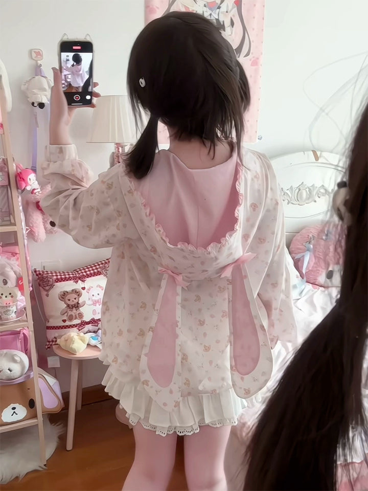 Pink Bunny Kawaii Jacket, UPF50 Sun Protection 42914:757484