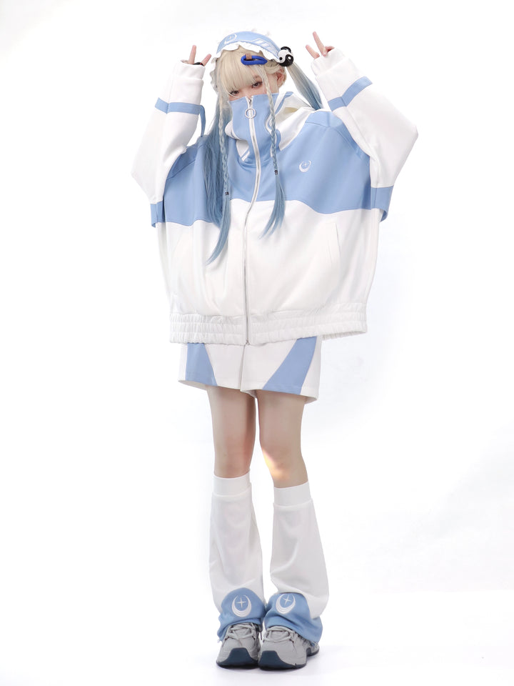 Jirai Kei Coat Tenshi Kaiwai Jacket Loose-fitting Sports Set (L M XL) 29162:357174