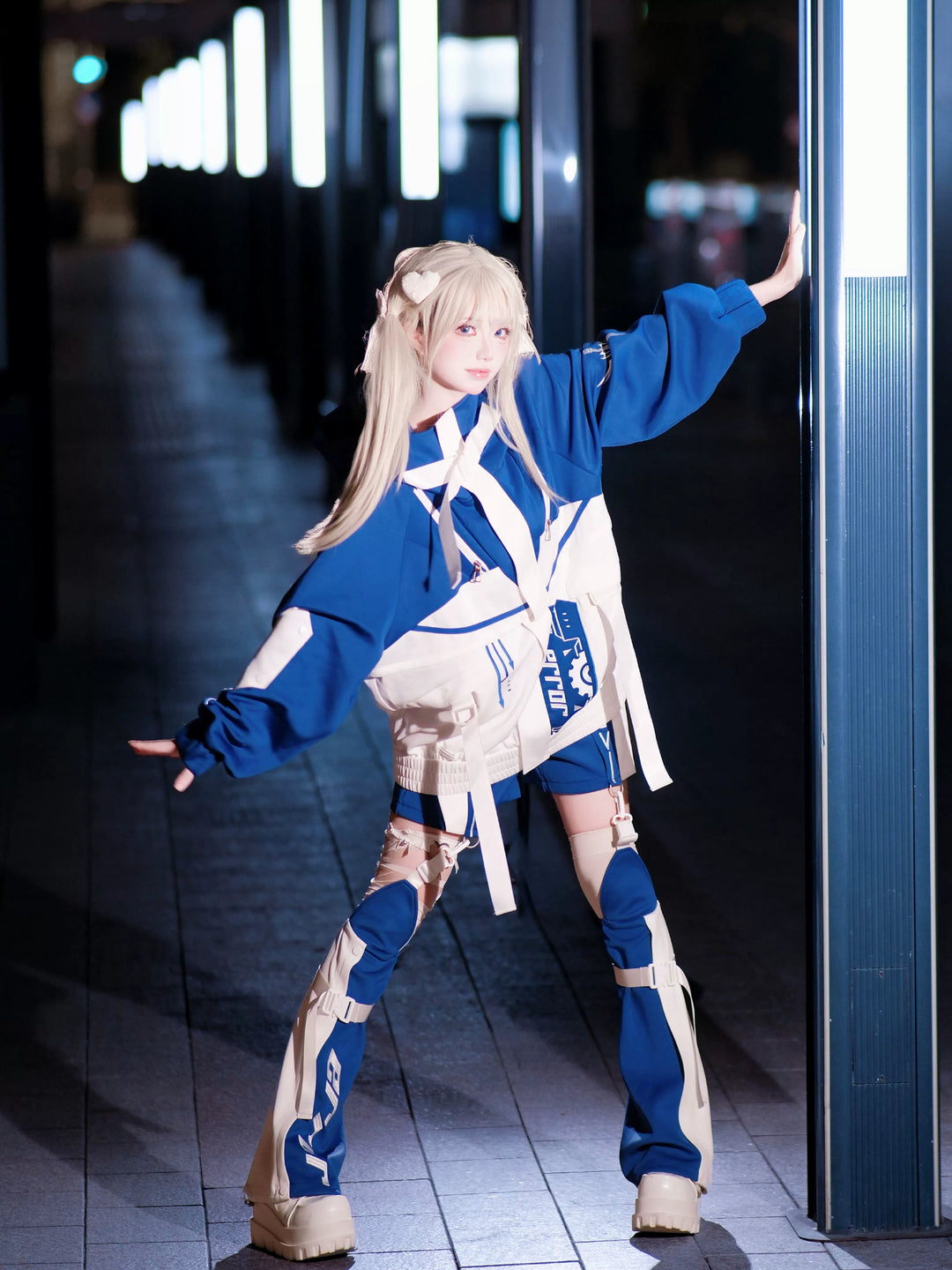 Cyberpunk Outfit, Detachable Jacket and Shorts Set (L M) 44424:810121