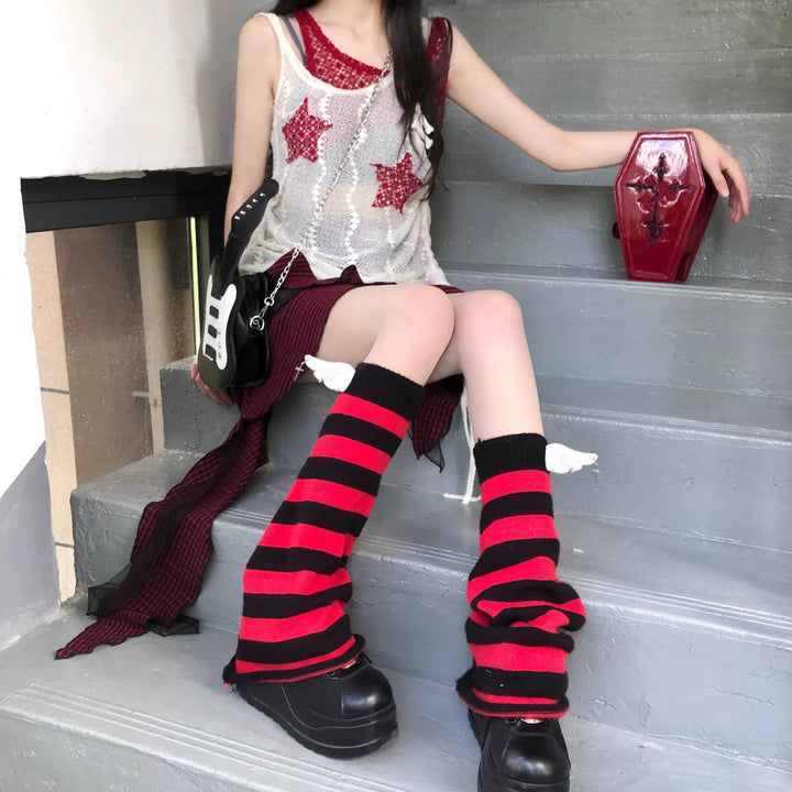 Tenshi Kaiwai Striped Leg Warmers, Wing Decorations 45466:852148