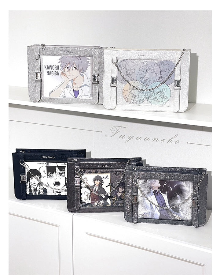 Square Crossbody Itabag, Detachable Chain 43234:779457