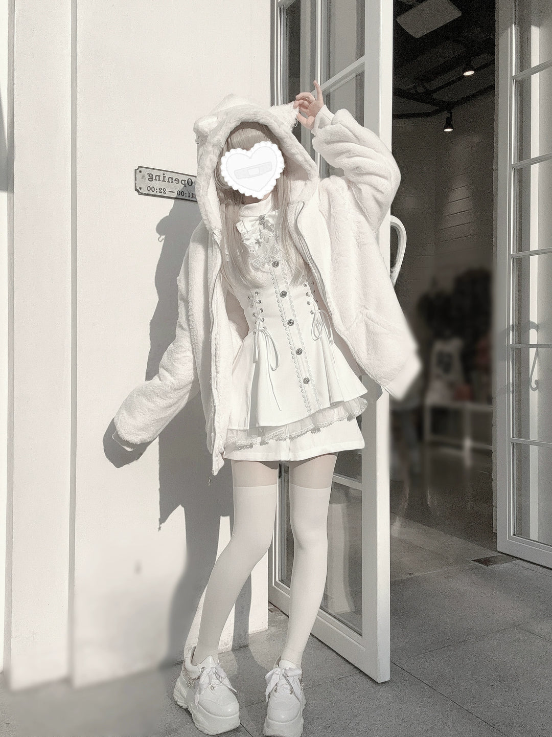 Subculture Winter Plush Coat, Cat Ear Hood (Regular Thickened) 44193:801971